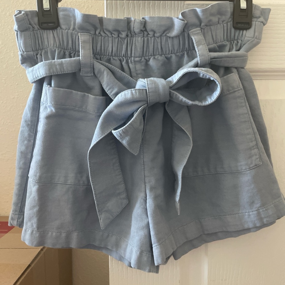 LC Lauren Conrad Sky Blue Gathered Waist Shorts